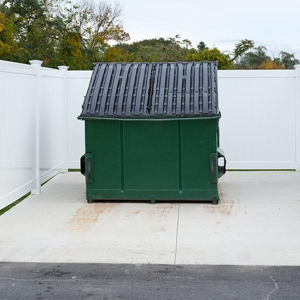 commercial dumpsters are cleared based on an agreed-upon schedule with the customer